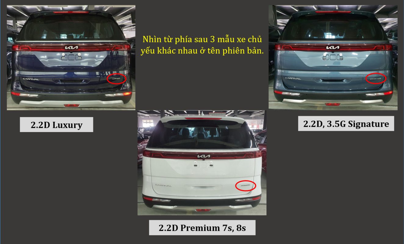 Phân Biệt Các Phiên Bản Kia Carnival. Cập Nhật Bảng Giá 7/2024