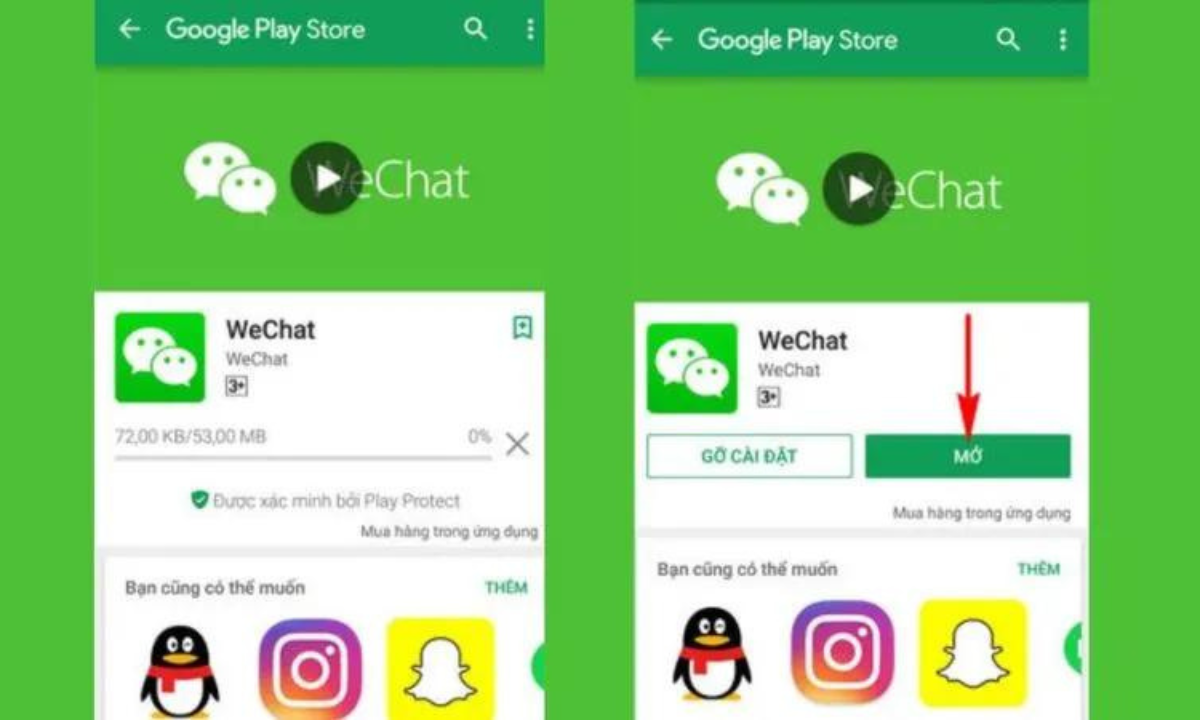 Hướng dẫn cài đặt và sử dụng ứng dụng Wechat