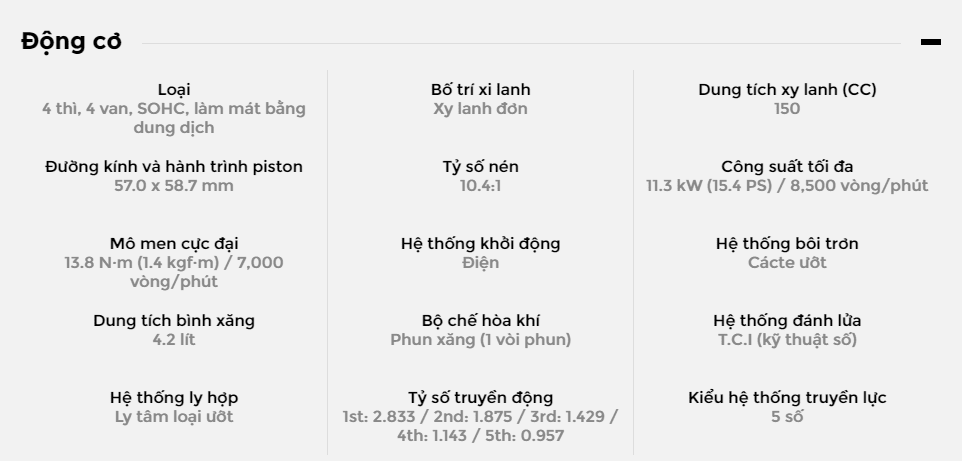 Yamaha Exciter 150 2023: Thông số, Giá lăn bánh & Mua trả góp