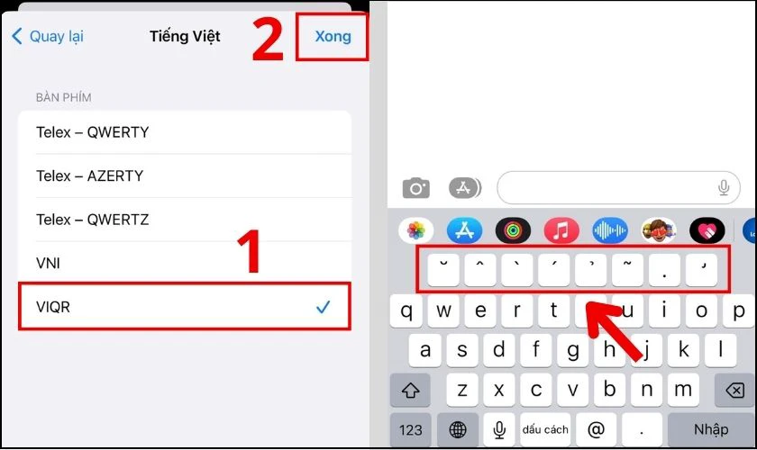 Cài đặt bàn phím iPhone tiếng Việt có số nhanh, đơn giản