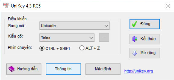 UniKey 4.6 RC2 Build 230919 Bộ gõ tiếng Việt trên Windows phổ biến nhất