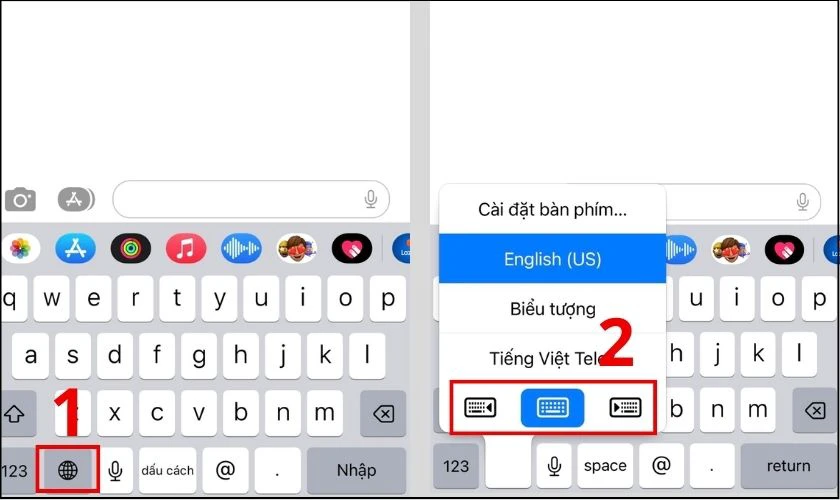 Cài đặt bàn phím iPhone tiếng Việt có số nhanh, đơn giản