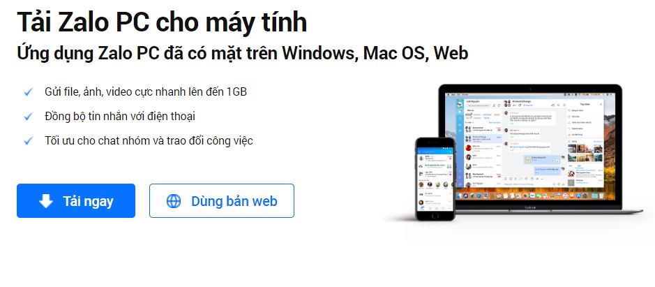 Hướng Tải Zalo PC & Cài đặt trên may tính nhanh chóng dễ dàng