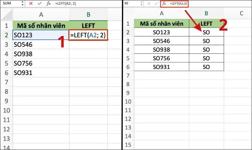 Tách chữ trong Excel với các hàm cơ bản cực dễ trong 5 giây