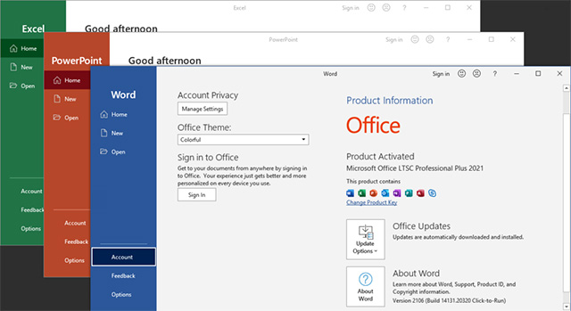 Microsoft Office 2021 Bộ ứng dụng văn phòng Office 2021