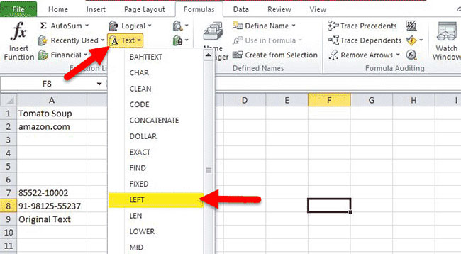 Hàm LEFT: Cắt các chuỗi ký tự bên trái trong Excel