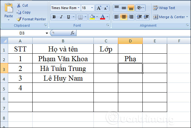 Hàm LEFT: Cắt các chuỗi ký tự bên trái trong Excel