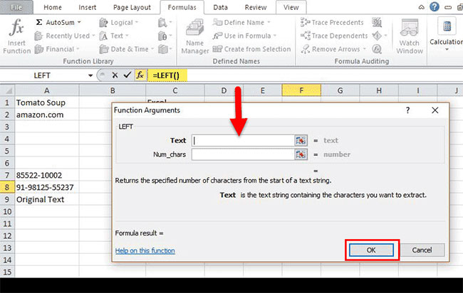 Hàm LEFT: Cắt các chuỗi ký tự bên trái trong Excel