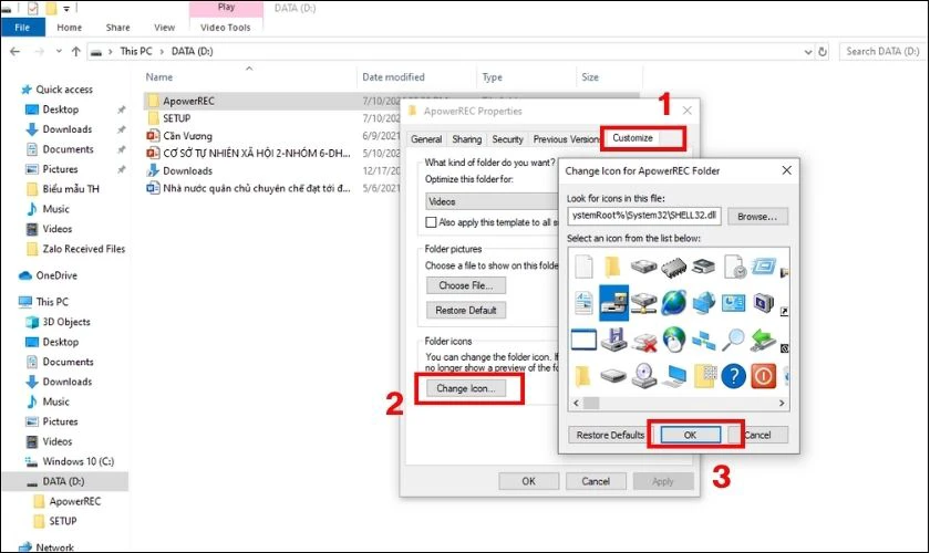 Cách đổi icon trên máy tính Win 10, 11, macOS
