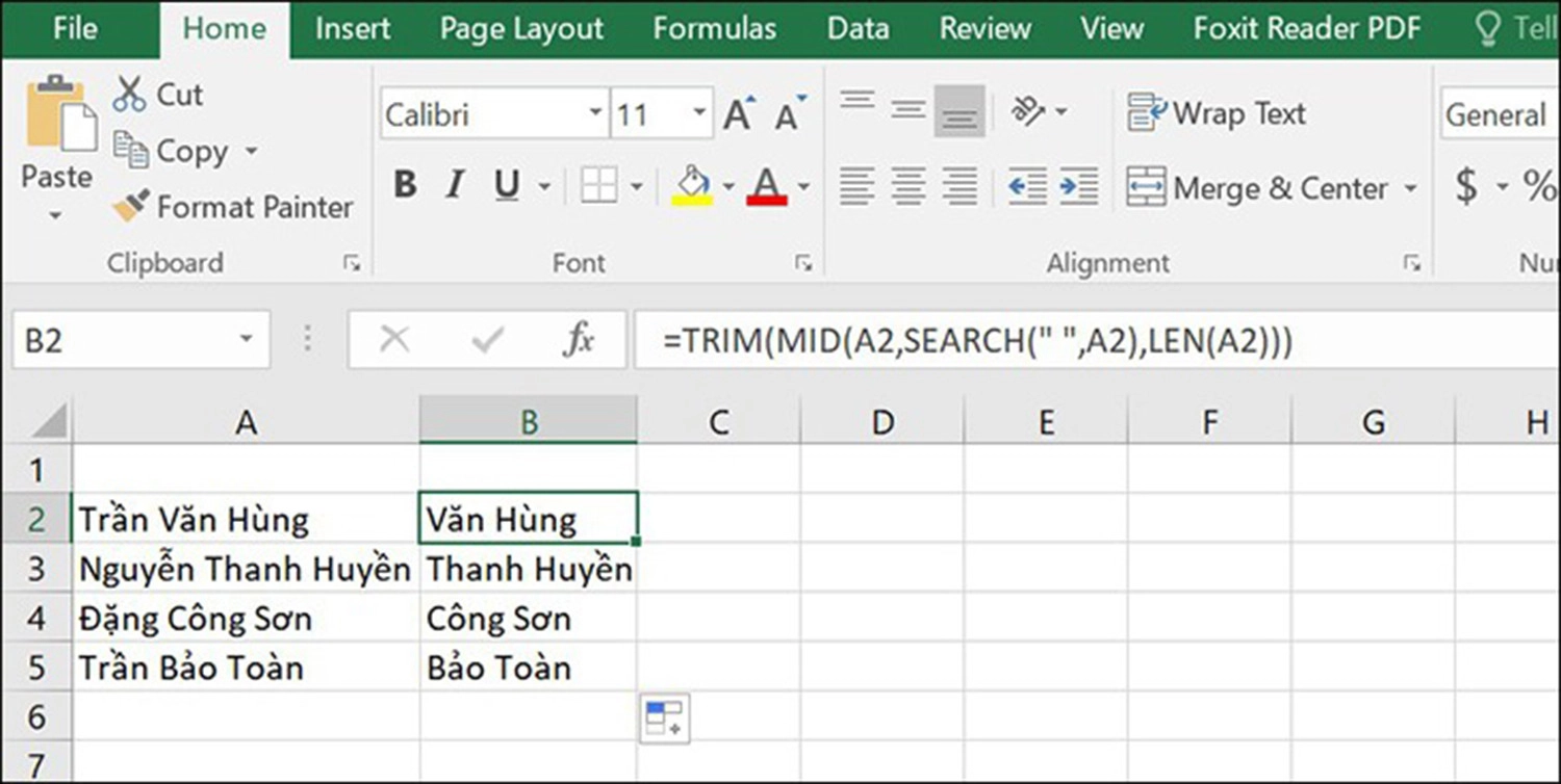 Mách bạn cách sử dụng hàm MID trong Excel để cắt chuỗi cực dễ