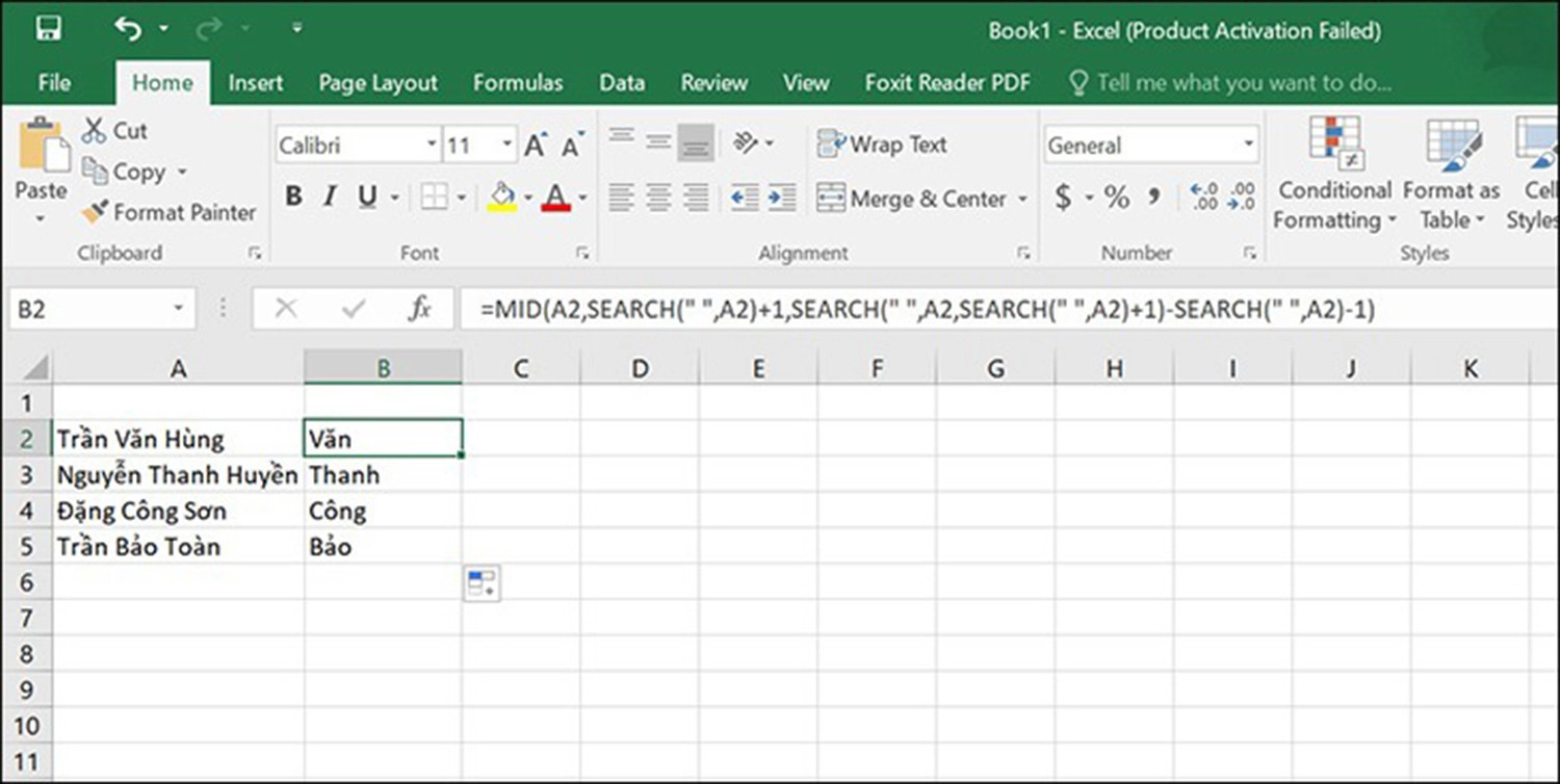 Mách bạn cách sử dụng hàm MID trong Excel để cắt chuỗi cực dễ