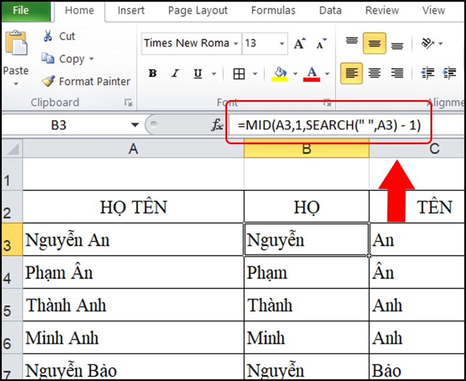 Mách bạn cách sử dụng hàm MID trong Excel để cắt chuỗi cực dễ