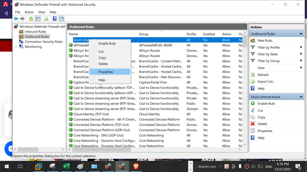 Cách chặn kết nối internet của phần mềm sử dụng Windows Firewall