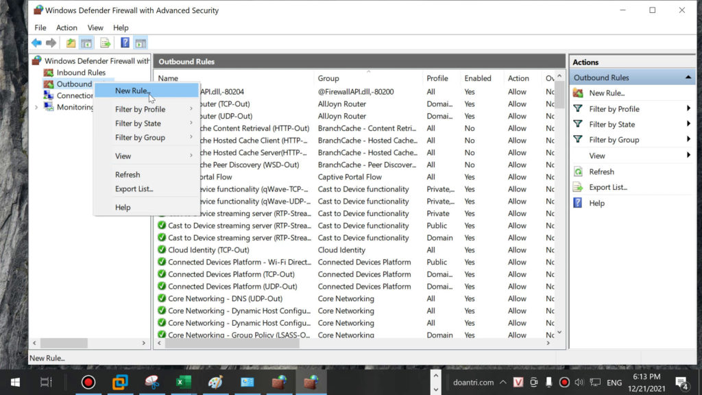 Cách chặn kết nối internet của phần mềm sử dụng Windows Firewall