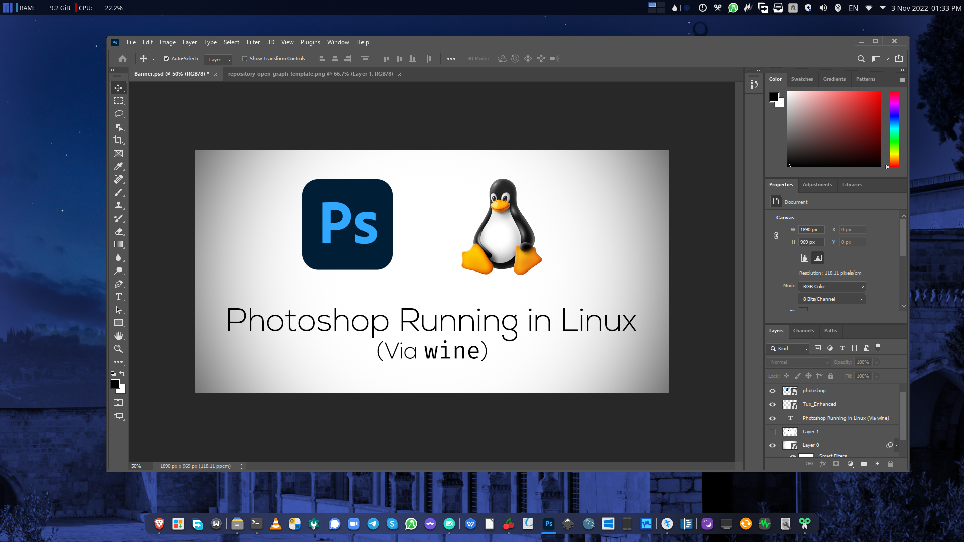 GitHub - albakhtari/photoshop-22-linux: Adobe Photoshop CC 2021 installation script for Linux, using wine.