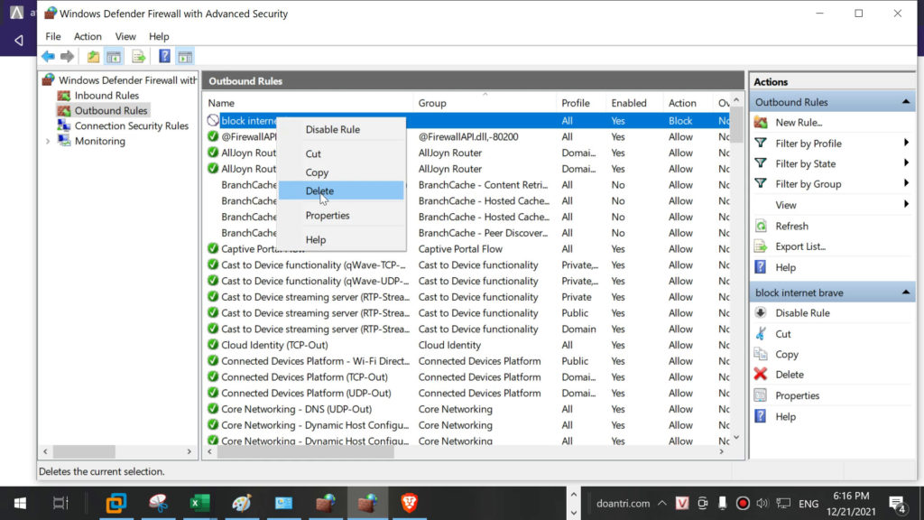 Cách chặn kết nối internet của phần mềm sử dụng Windows Firewall