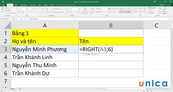 Cách sử dụng hàm Right trong Excel đơn giản, có ví dụ chi tiết