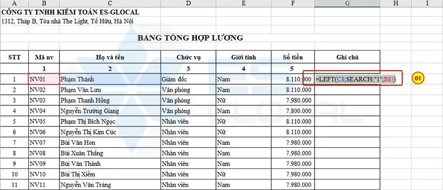 Hàm LEFT trong Excel là gì? Cách kết hợp hàm LEFT và RIGHT