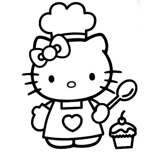 Bộ sưu tập tranh tô màu Hello Kitty đáng yêu