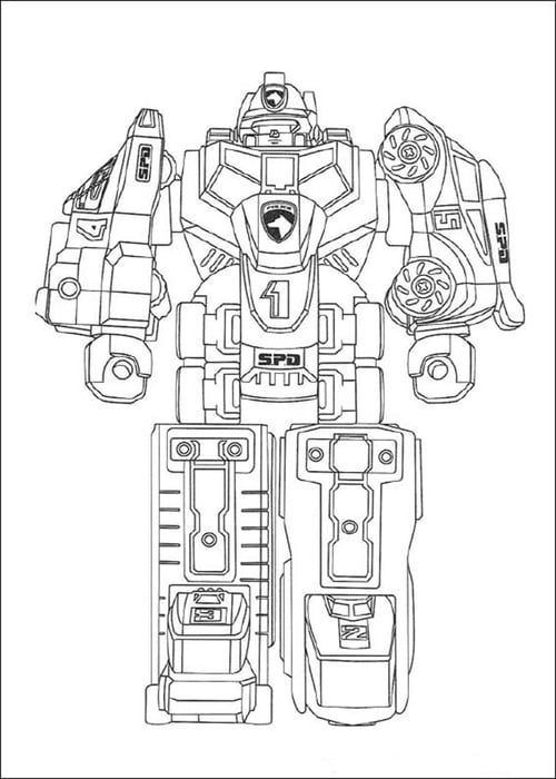 Tranh tô màu Robot dành cho trẻ em