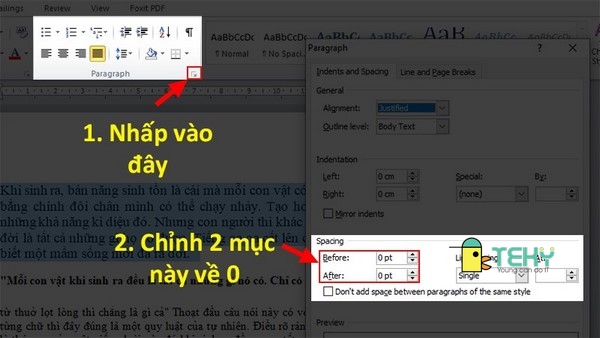 Cách xuống dòng trong Word- mẹo sửa lỗi giãn cách khi xuống dòng 