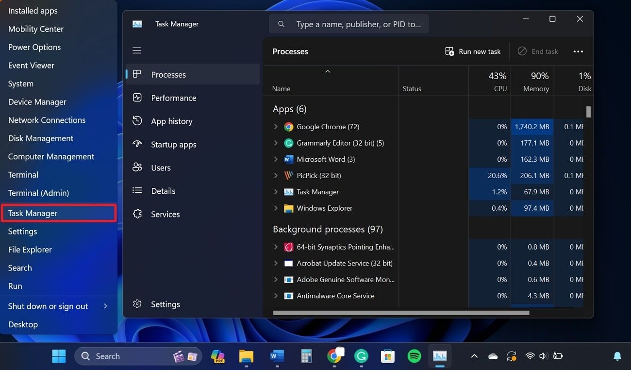 How to Open Task Manager on Windows 10/11