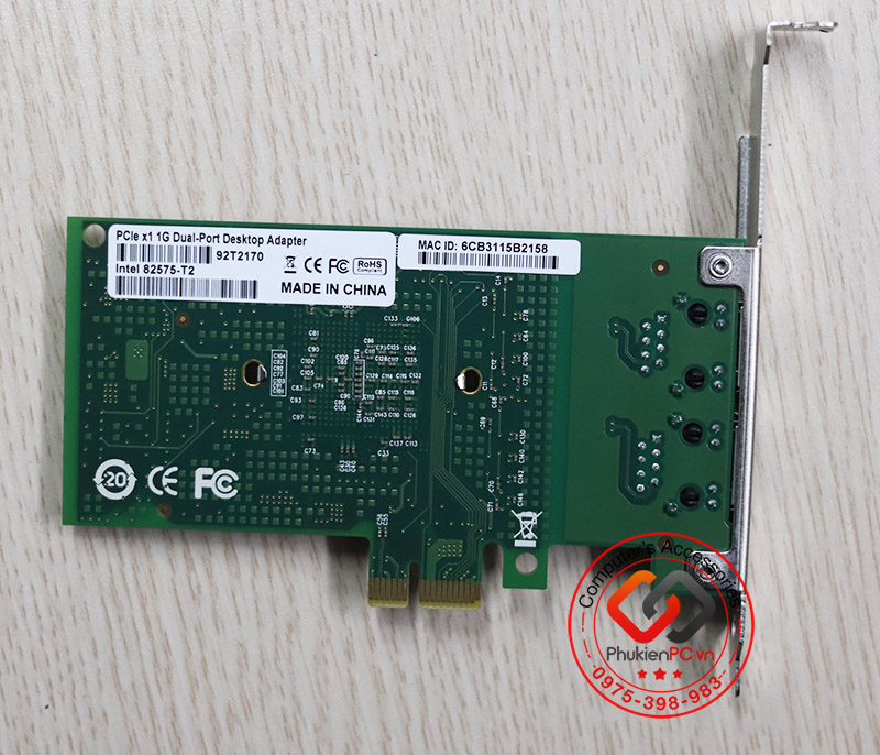 Card mạng LAN 1GB giá rẻ cho PC, giao tiếp PCIe dùng cho các loại main