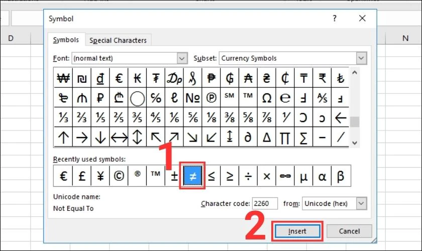 Cách viết dấu khác trong Excel 2010, 2013, 2016 đơn giản