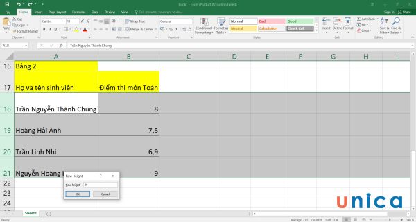 Top 3 cách giãn dòng trong Excel đơn giản - chi tiết nhất