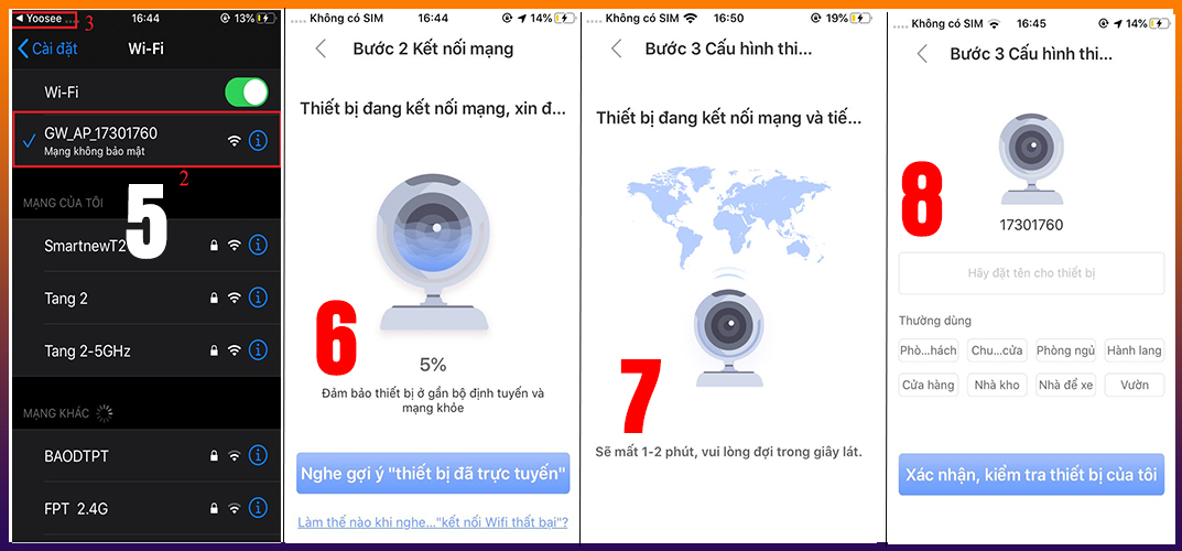Hướng dẫn lắp đặt và cách cài đặt các camera Yoosee