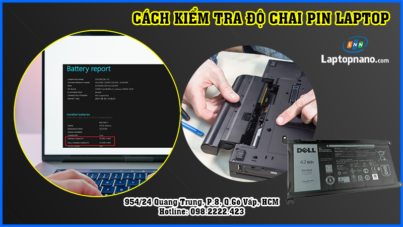 Hướng dẫn chi tiết cách kiểm tra độ chai pin laptop Win 10 | 11