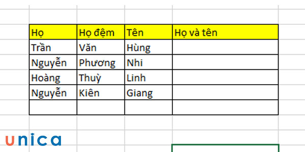 4 hàm nối chuỗi trong Excel cực hay và hữu ích nhất