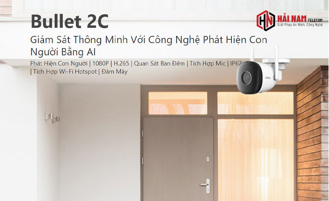 Camera Ngoài Trời IMOU IPC-F22P 2MP AI Phát Hiện Người, Góc Rộng 132°