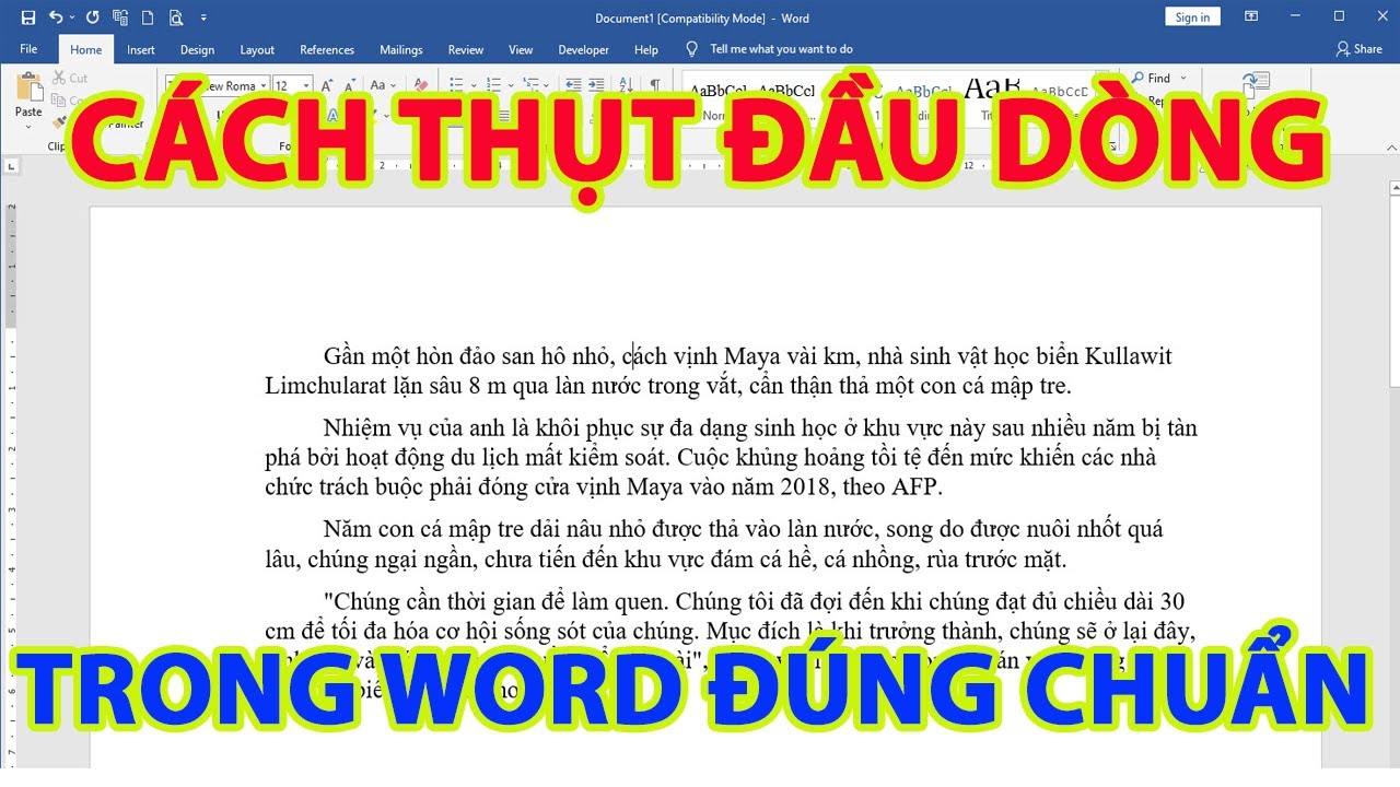 Hướng dẫn 3 cách thụt đầu dòng trong word đơn giản, đúng chuẩn