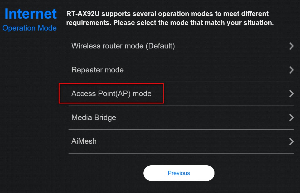 [Wireless] Cách thiết lập chế độ Điểm truy cập (Access Point- AP) trên Bộ định tuyến ASUS?