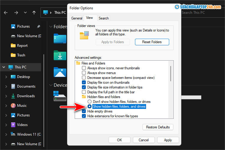 Cách hiển thị File ẩn trong Windows 11 siêu đơn giản