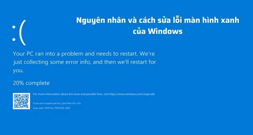 Nguyên nhân, cách khắc phục Laptop bị màn hình xanh hiệu quả