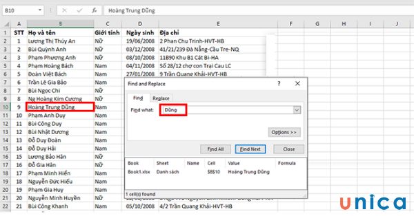 Cách tìm kiếm dữ liệu trong excel đơn giản cho người mới