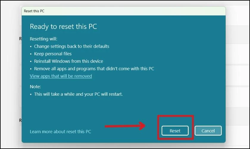 Hướng dẫn cách reset Windows 11 trường hợp khẩn cấp