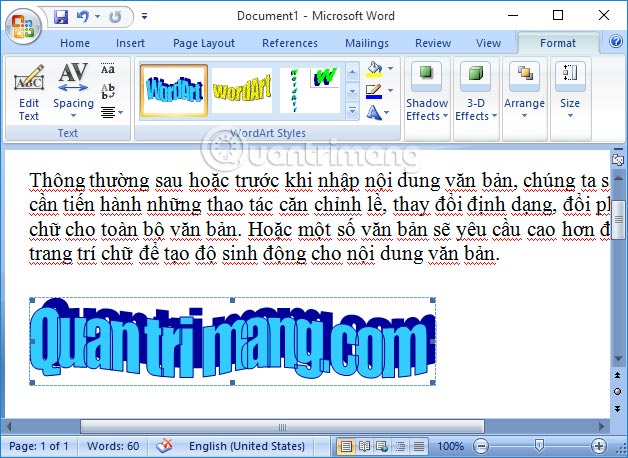 Hướng dẫn định dạng phông chữ, thay đổi độ giãn và tạo chữ nghệ thuật trong Word