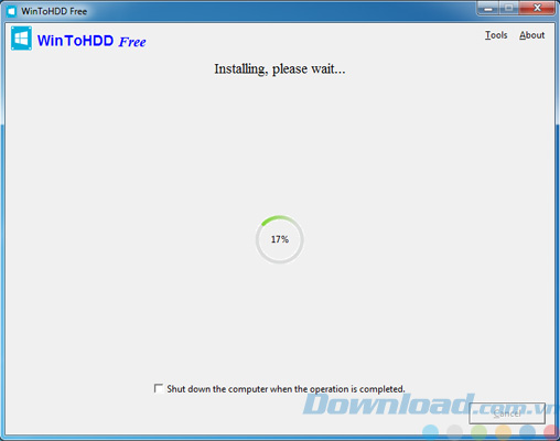 WinToHDD 6.5 Cài Win không cần USB hay DVD