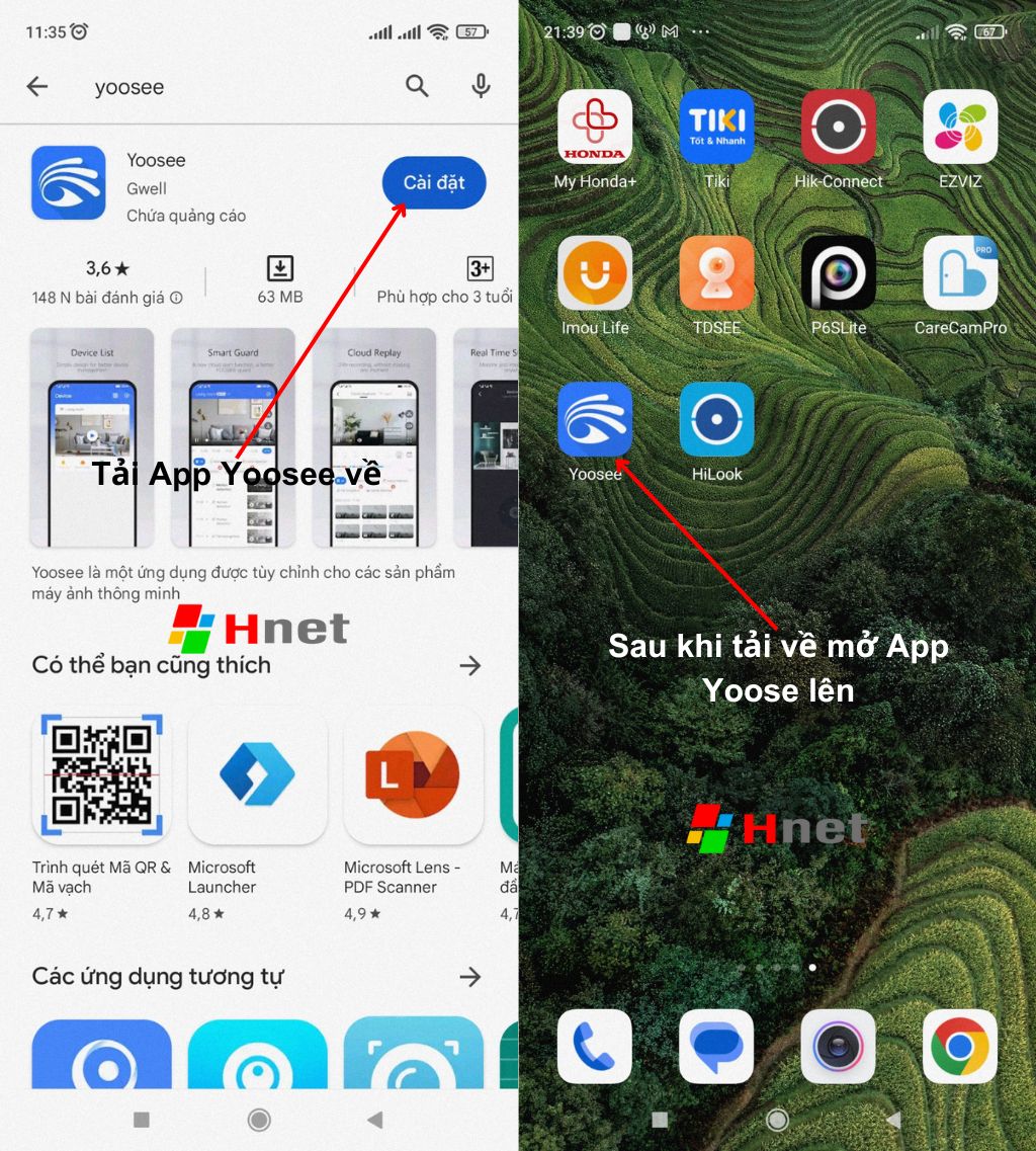 Hướng dẫn tải và cài đặt camera Yoosee trên điện thoại Android/iOS