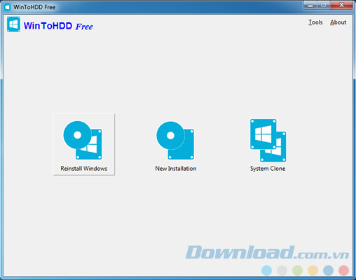 WinToHDD 6.5 Cài Win không cần USB hay DVD