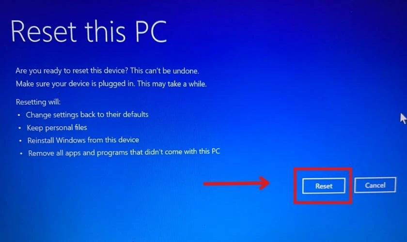 Hướng dẫn cách reset Windows 11 trường hợp khẩn cấp