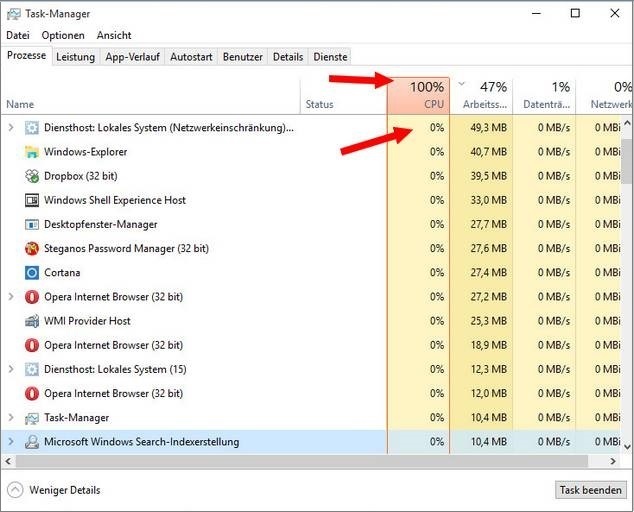 8 Tipps für 100 % CPU-Auslastung unter Windows 10