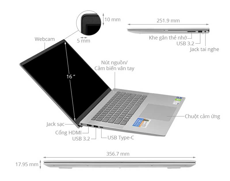 Dell Inspiron 5625 Ryzen 7 5825U Ram 16 SSD 1TB 2022