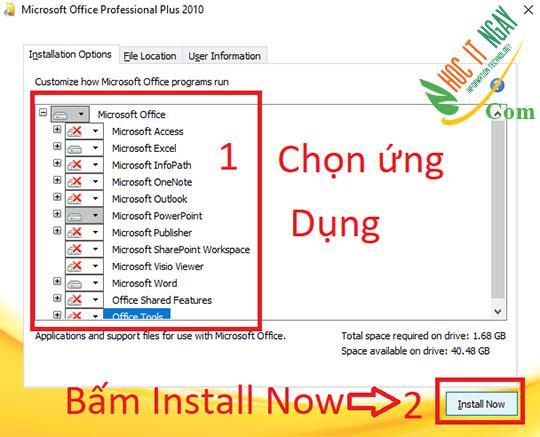 Download Microsoft Office 2010, Tải Office 2010 64bit Full Crack - Hocitngay