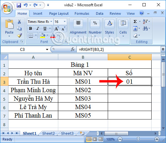 Cách sử dụng hàm VALUE trong Excel