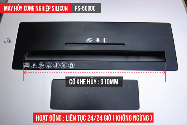 Máy hủy tài liệu công nghiệp Silicon PS-5000C