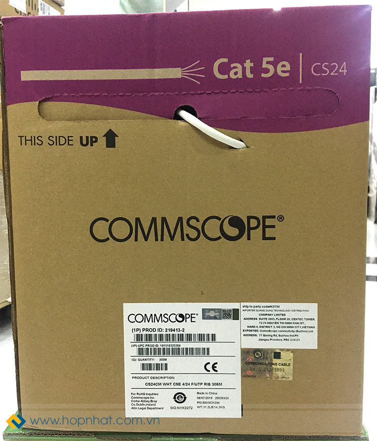 Cáp mạng Cat5e FTP Commscope, Cáp mạng Cat5e FTP, Cáp mạng chống nhiễu COMMSCOPE P/N: 219413-2